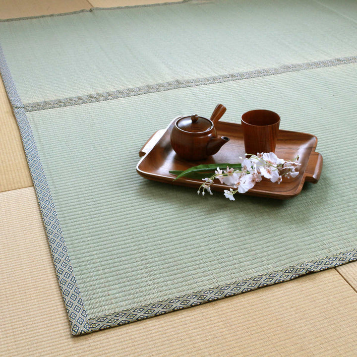 ラグい草上敷き白山江戸間双目10畳