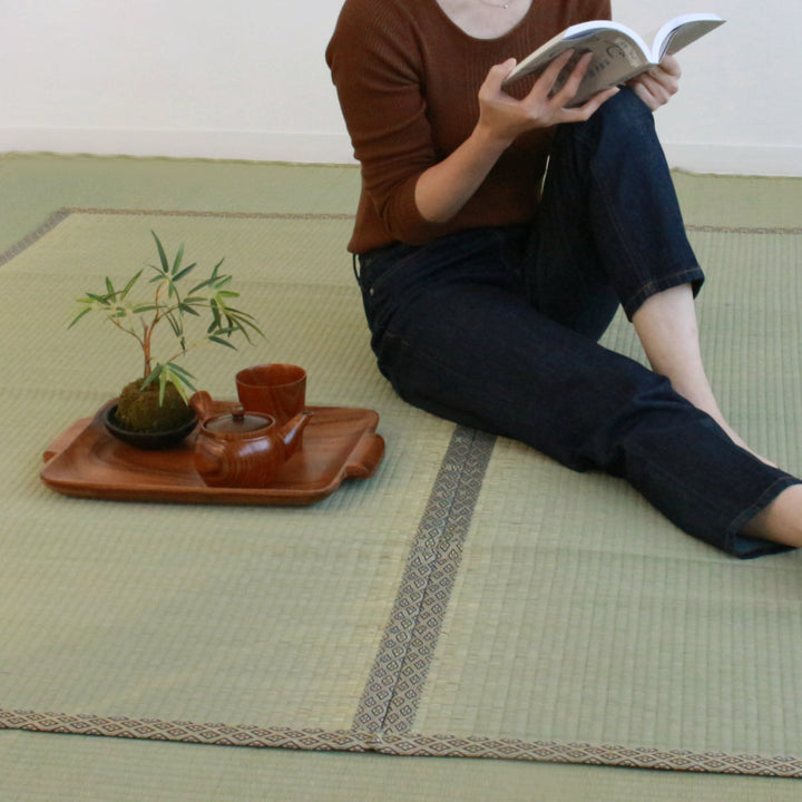 ラグい草上敷き白山江戸間双目10畳