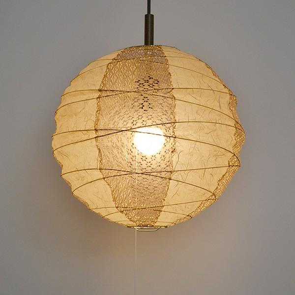 ペンダントライト2灯cross雲龍ベージュ×小梅茶直径48×高さ45.5cm和紙照明日本製和風天井照明