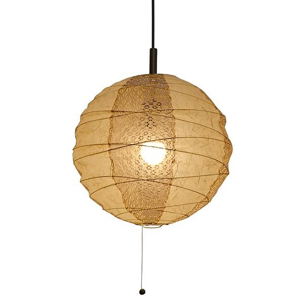 ペンダントライト2灯cross雲龍ベージュ×小梅茶直径60×高さ57cm和紙照明日本製和風天井照明