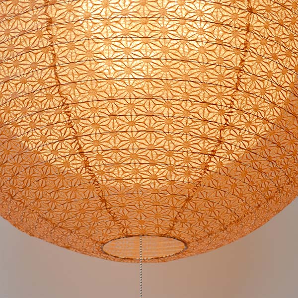 ペンダントライト3灯二重提灯bud麻葉煉瓦in春雨白日本製和風天井照明