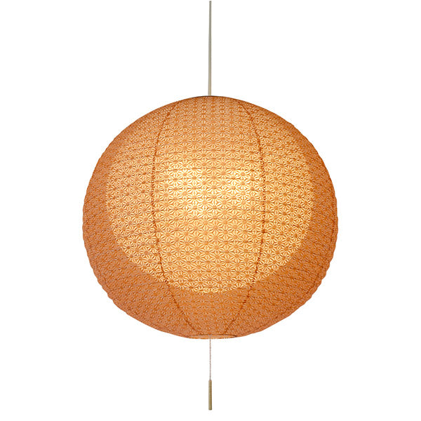 ペンダントライト3灯二重提灯bud麻葉煉瓦in春雨白日本製和風天井照明