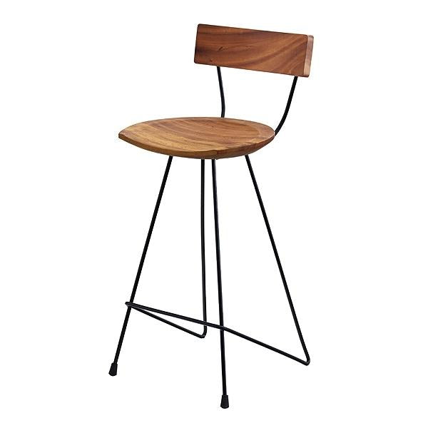 カウンターチェア幅40cmウッドチェア椅子木製天然木モンキーポッド