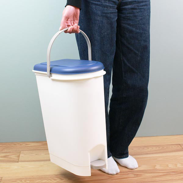 ゴミ箱20Lスリムペタルペール持ち手運べるふた付きペダル式スリムごみ箱ダストボックス
