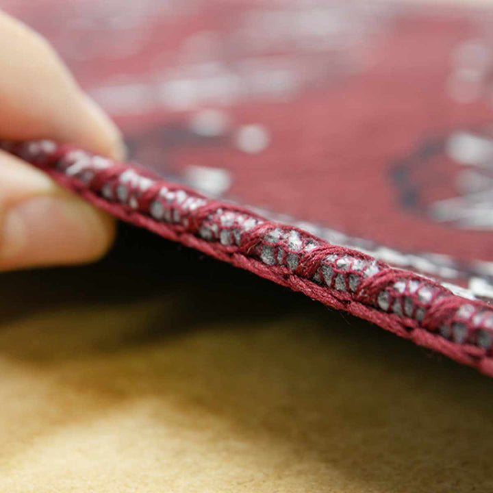 ラグトルクメン風プリントラグ190×240ｃｍターコイズ