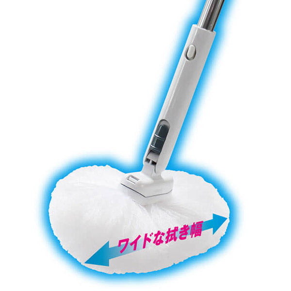 バスブラシお風呂ブラシお風呂掃除ふわーとお風呂キーレー全長80cm伸縮柄角度調節速乾