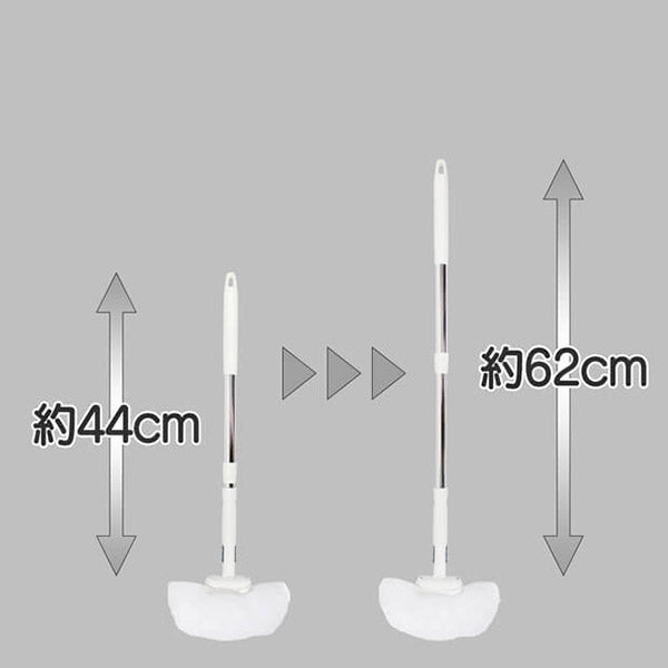 バスブラシお風呂ブラシお風呂掃除ふわーとお風呂キーレー全長80cm伸縮柄角度調節速乾