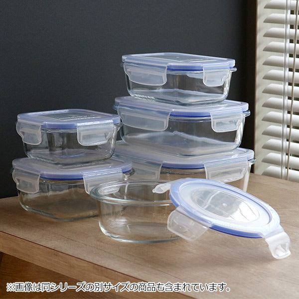 保存容器ガラス製500ml角型パチッとロック