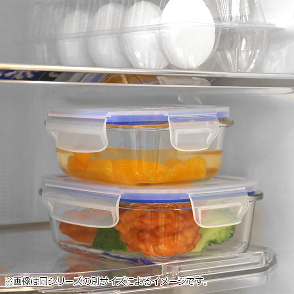 保存容器ガラス製500ml角型パチッとロック