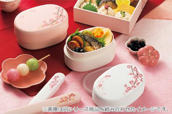 お弁当箱2段コンパクト弁当SAKURAHAKOYA390ml入れ子ホワイト