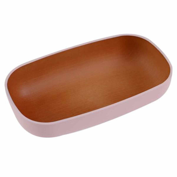 ボウル16cmレクタングルプラスチック砂紋samon皿食器日本製ピンク