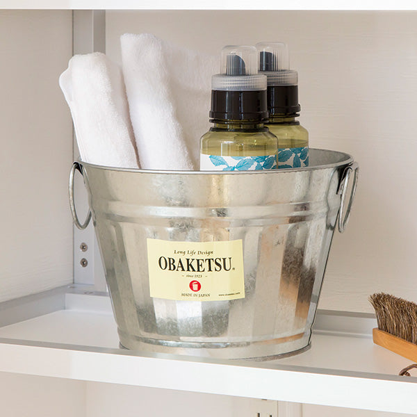 たらい口径23.5cmバケツオバケツOBAKETSU収納トタンおしゃれレトロ
