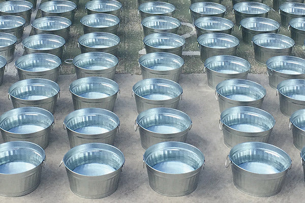 たらい口径23.5cmバケツオバケツOBAKETSU収納トタンおしゃれレトロ