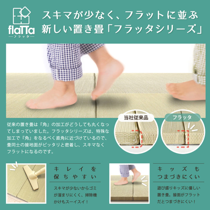 ユニット畳置き畳王騎約65×65滑り止め付きブルー