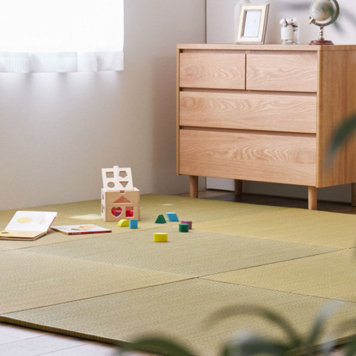 ユニット畳置き畳四季約65×65滑り止め付きブルー