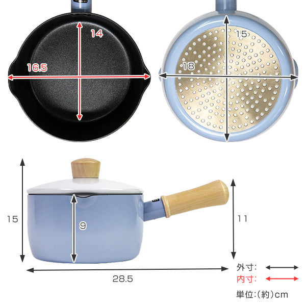 片手鍋16cmIH対応ぷちキット木ハンドル