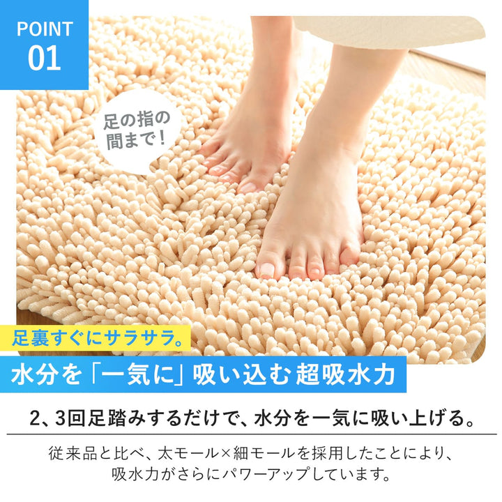 バスマットSUSU抗菌ストロングＷ60×90cm速乾