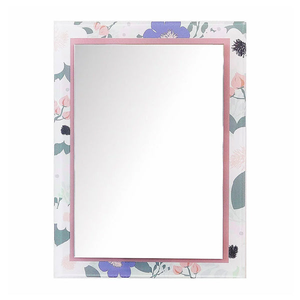 ミラー3WAYウォールミラースタンドミラー卓上ハンドミラー手鏡鏡かがみ花柄角型長方形