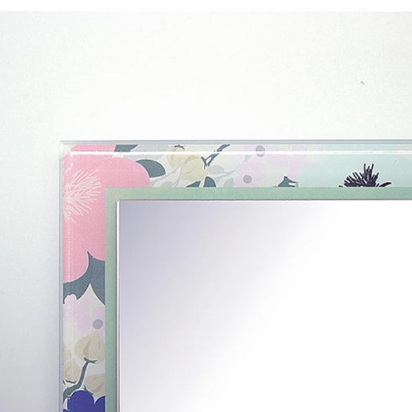 ミラー3WAYウォールミラースタンドミラー卓上ハンドミラー手鏡鏡かがみ花柄角型長方形