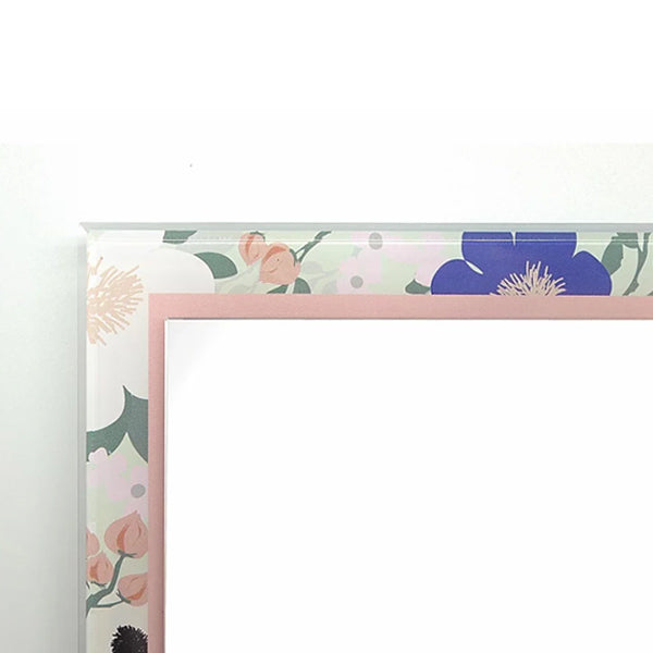 ミラー3WAYウォールミラースタンドミラー卓上ハンドミラー手鏡鏡かがみ花柄角型長方形