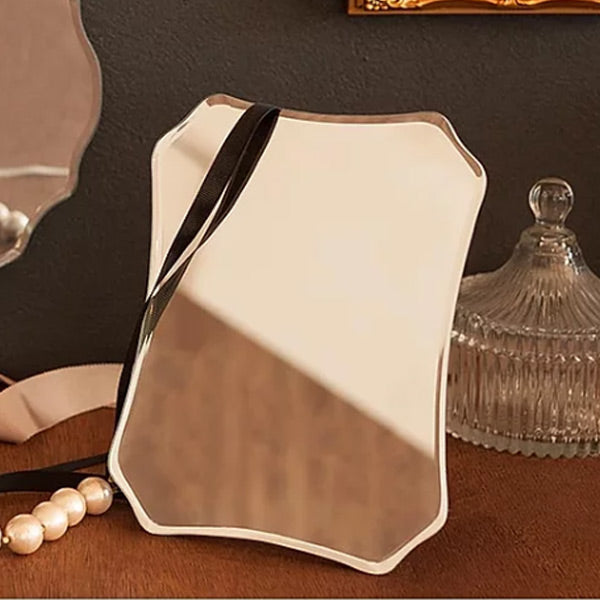 ミラー２WAYスタンドミラー壁掛け長方形ウォールミラー卓上鏡かがみノンフレーム化粧鏡