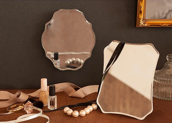 ミラー２WAYスタンドミラー壁掛け長方形ウォールミラー卓上鏡かがみノンフレーム化粧鏡