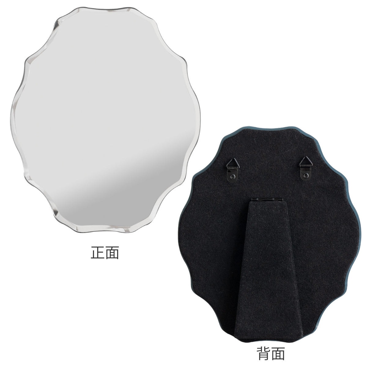 ミラー 2WAY スタンドミラー 壁掛け 楕円 ウォールミラー 卓上 鏡