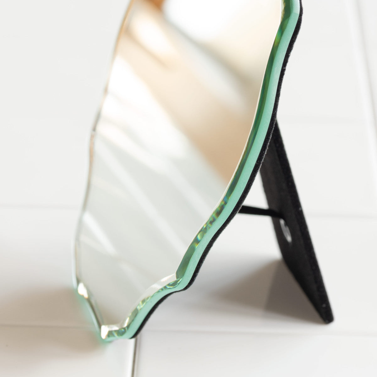 ミラー 2WAY スタンドミラー 壁掛け 楕円 ウォールミラー 卓上 鏡