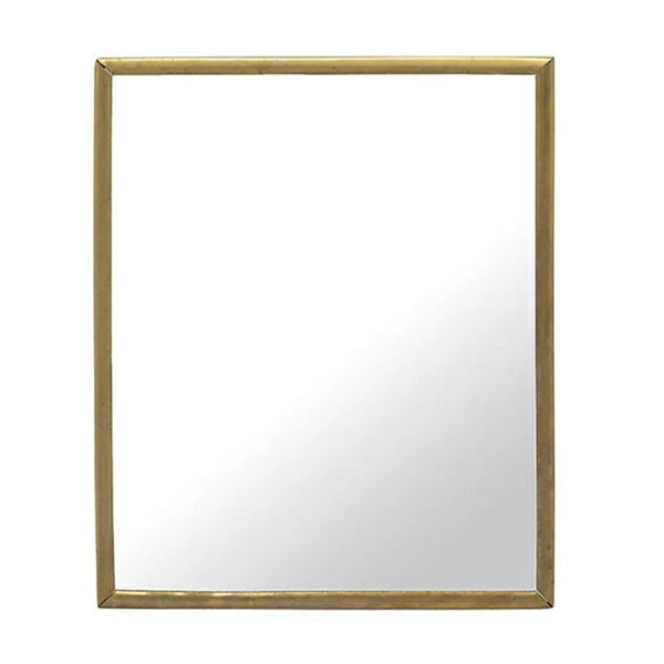 ミラースタンドミラー高さ18.7cm卓上鏡かがみアンティーク調真鍮フレーム角型長方形
