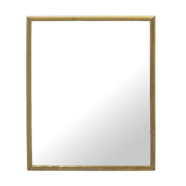 ミラースタンドミラー高さ18.7cm卓上鏡かがみアンティーク調真鍮フレーム角型長方形