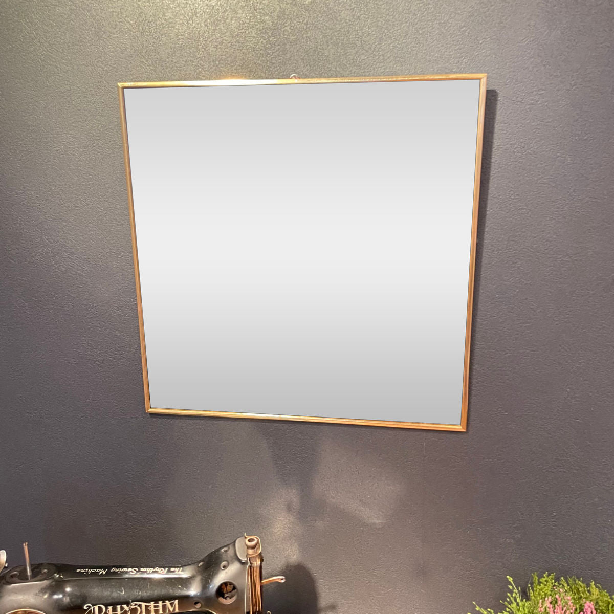 ウォールミラー 正方形 40cm アンティーク調 真鍮フレーム – ハウジー