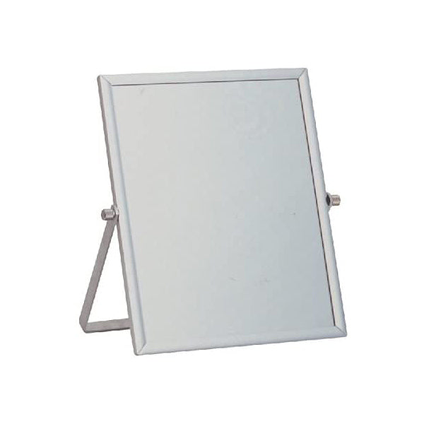 ミラー高さ19.5cm卓上角度調節スタンドミラーアルミミラー鏡かがみ化粧鏡