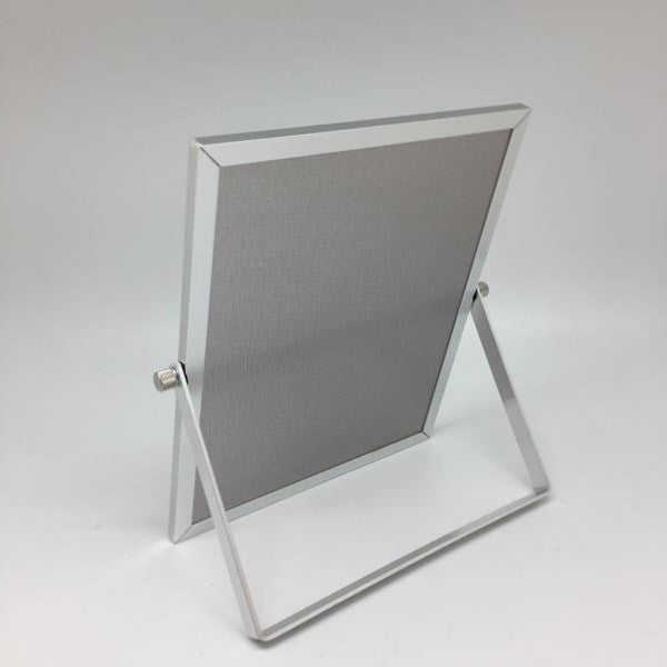 ミラー高さ19.5cm卓上角度調節スタンドミラーアルミミラー鏡かがみ化粧鏡