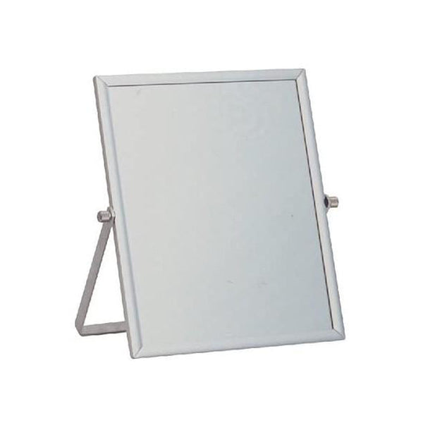 ミラー高さ19.5cm卓上角度調節スタンドミラーアルミミラー鏡かがみ化粧鏡