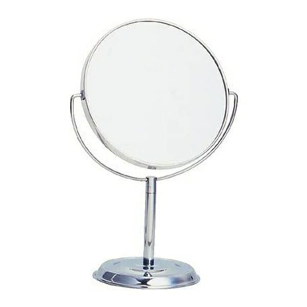 スタンドミラー高さ21.3cm5インチ卓上アルミニウムミラー両面ミラー拡大鏡鏡かがみ