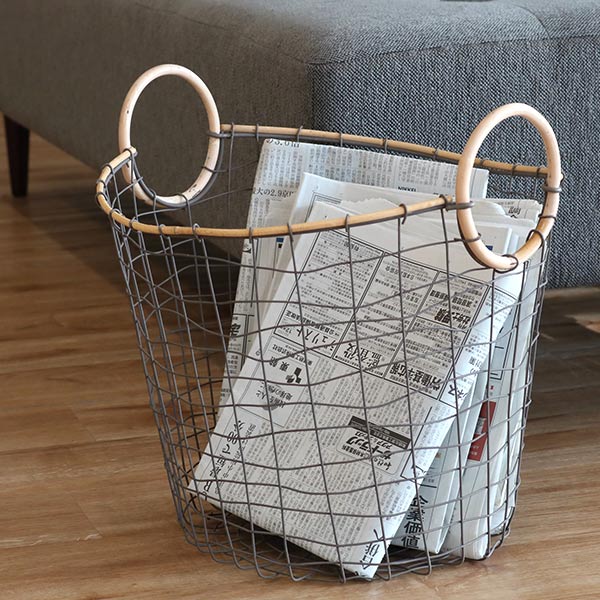 ワイヤーバスケット 籐のカゴ 直径38×高さ30cm – ハウジー