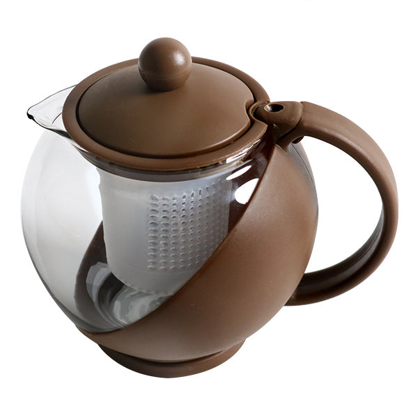 ティーポット750mlCOLORED茶こし付きガラス製急須