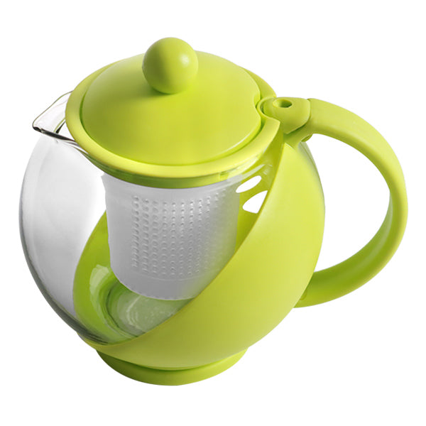 ティーポット750mlCOLORED茶こし付きガラス製急須