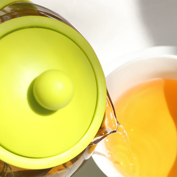 ティーポット750mlCOLORED茶こし付きガラス製急須