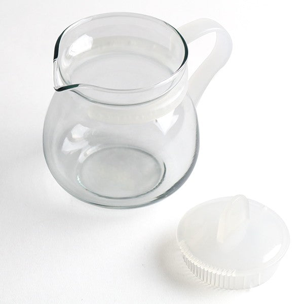 ティーポット450mlホワイト1人用ガラス製急須