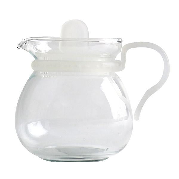 ティーポット450mlホワイト1人用ガラス製急須