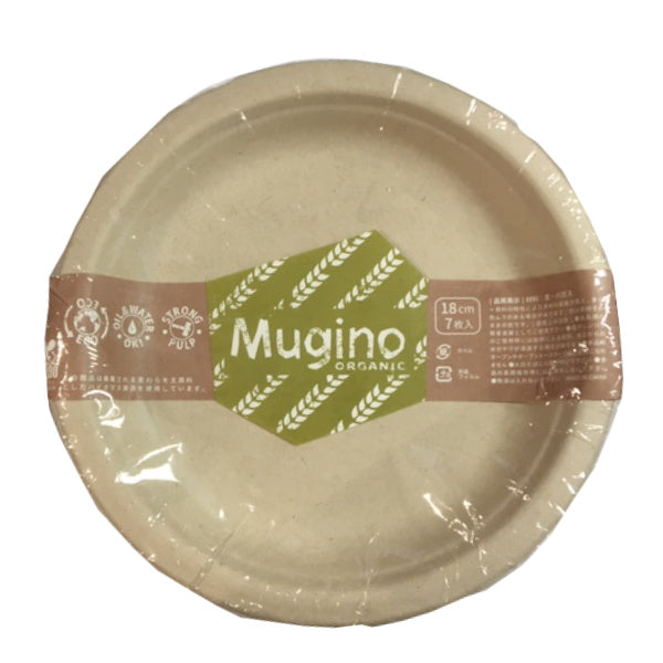 紙皿未晒しプレート18cm7枚入Mugino