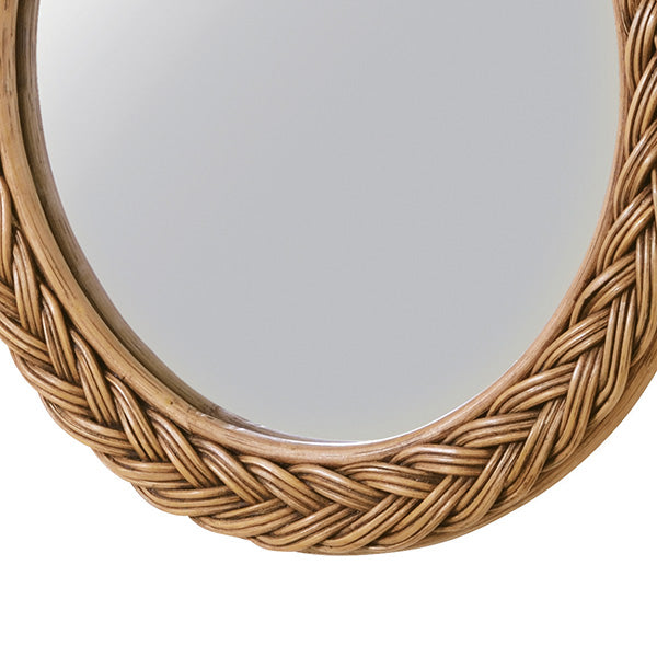 ミラー幅34cmラタン籐かがみ鏡ウォールミラー壁掛けおしゃれ