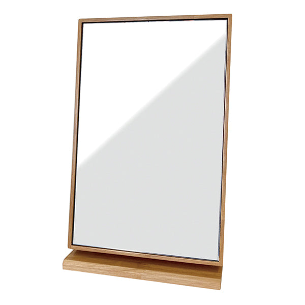 ミラー幅20cm卓上ミラー木製天然木角度調整鏡卓上鏡かがみ