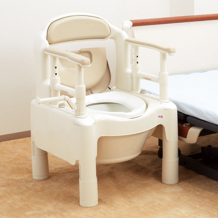 ポータブルトイレ暖房便座ノーマルタイプ介護用ちびくまくんシリーズ日本製