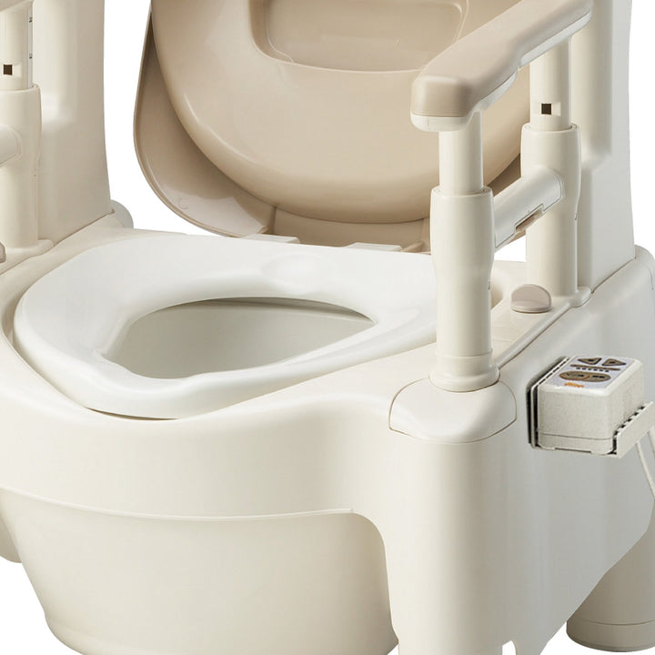 ポータブルトイレ暖房便座キャスター付介護用ちびくまくんシリーズ日本製