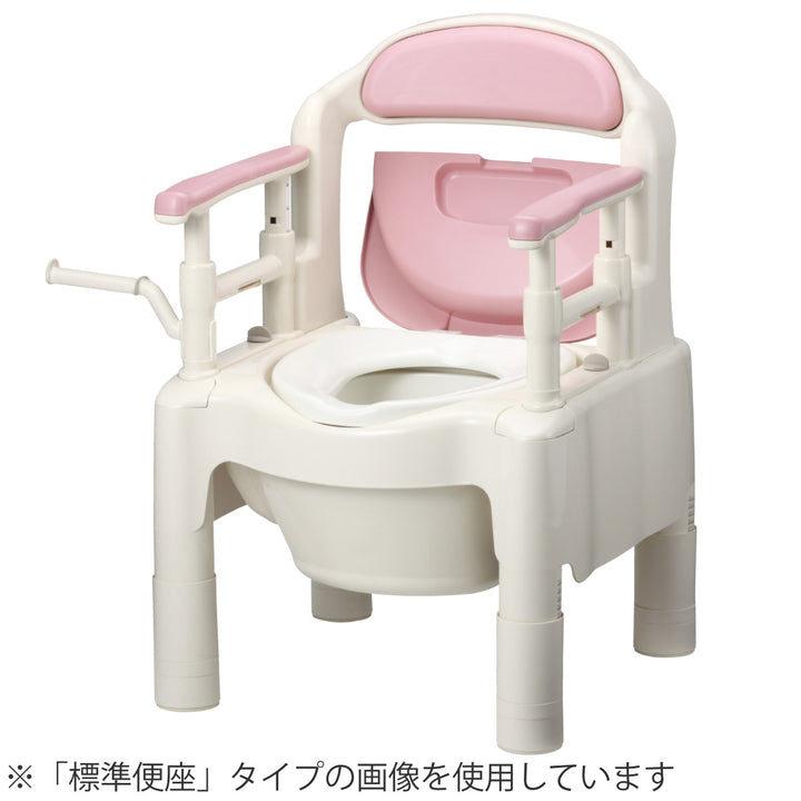 ポータブルトイレ暖房便座快適脱臭ノーマルタイプ介護用ちびくまくんシリーズ日本製