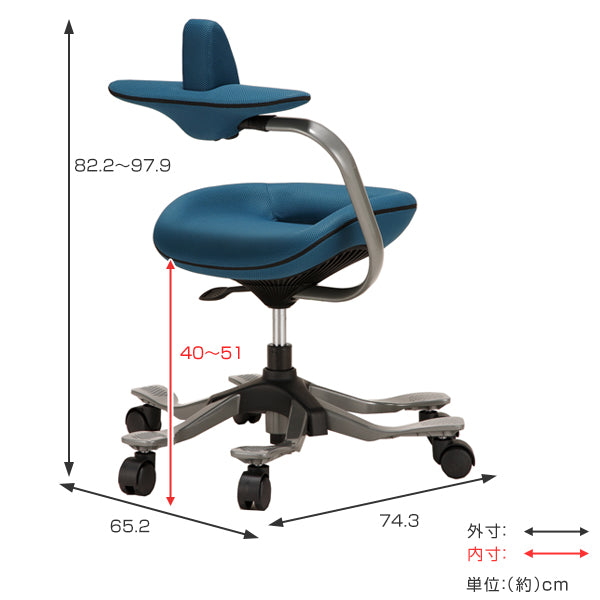 オフィスチェアｉＰｏｌｅ5座面高約41～50cmチェア姿勢キャスターオートロックストッパー付きメッシュファブリック