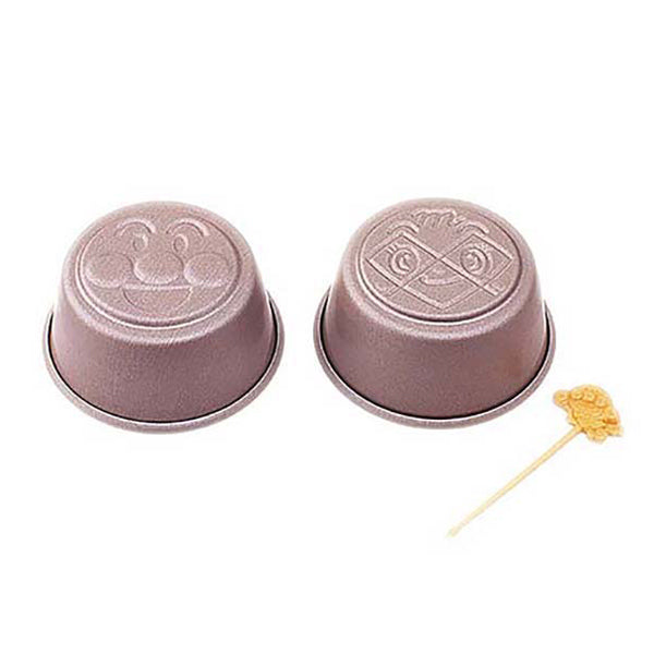 カップケーキ型アンパンマンプリン＆カップケーキ型鉄製2個ピック付きキャラクター