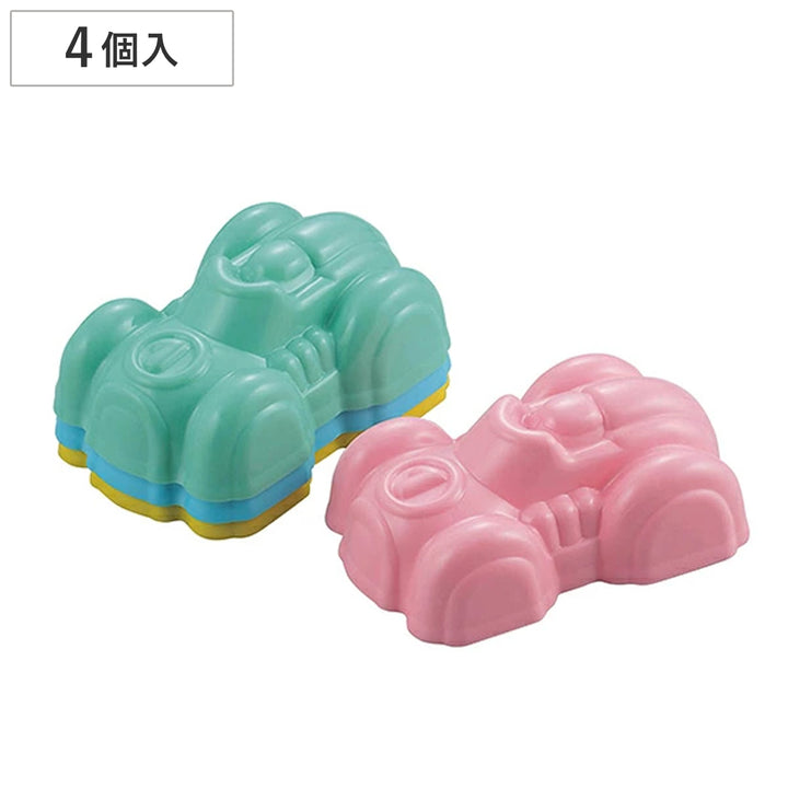 ゼリー型4個セットレーシングカープラスチック製タイガークラウン日本製